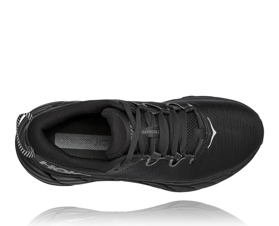 Hoka Australia One One Gaviota 3 - Womens Running Shoes Black - WSQCJ-9467